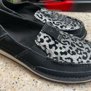 NEW no box. Ariat Black and Silver Loafers with Flat Sole